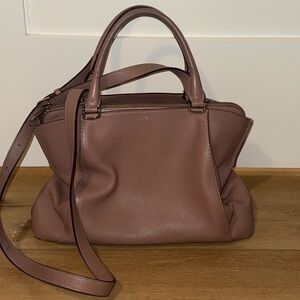 C de Cartier 2 Way Leather Handbag with COA
